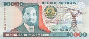 Mosambik p137 10000 Meticais 1991